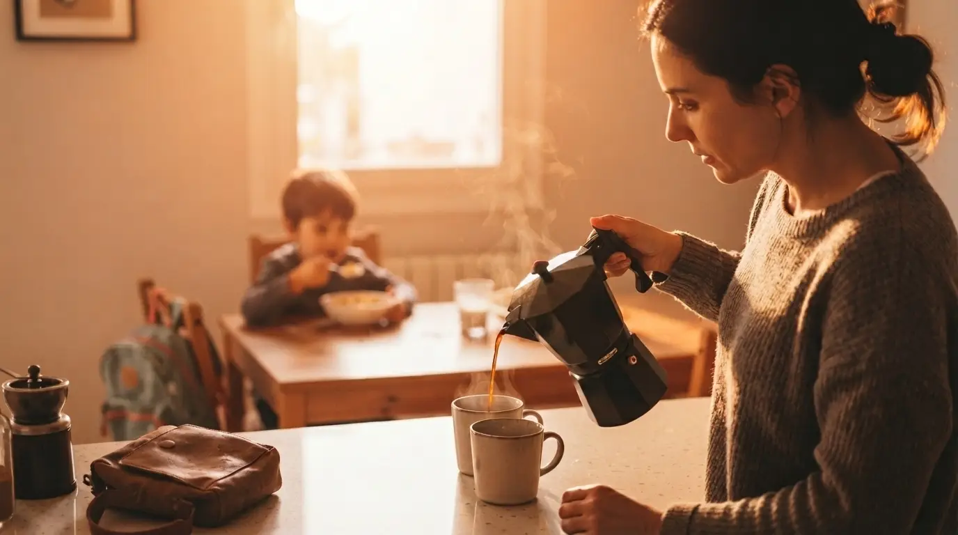 Cafetera Magefesa Noir para preparar café en la vuelta al cole